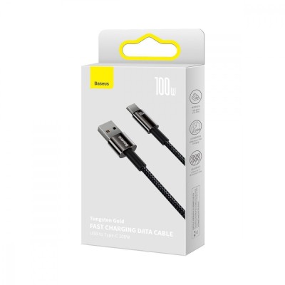 Кабель Tungsten Gold Fast Charging USB To Type-C 100W (2m) CAWJ000101 Black