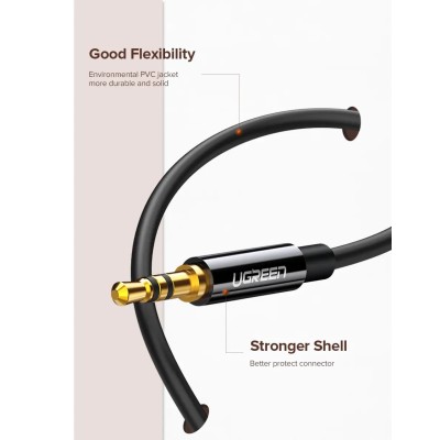 Кабель UGREEN AV134 3.5mm Male To 2 Female Audio Cable 25cm Black (20816) Кабель UGREEN AV134 3.5mm Male To 2 Female Audio Cable 25cm Black (20816)