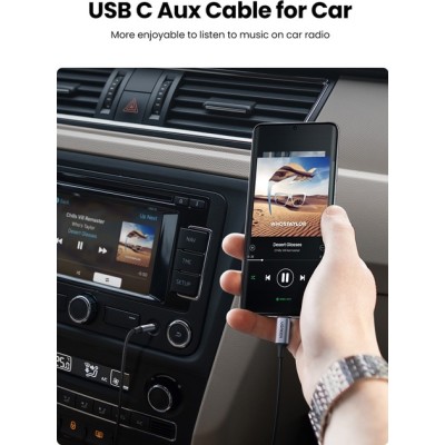 Кабель UGREEN CM450 USB-C Male To 3.5mm Male Audio Cable With Chip 1m (20192) Кабель UGREEN CM450 USB-C Male To 3.5mm Male Audio Cable With Chip 1m (20192)