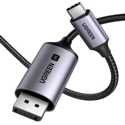 Кабель UGREEN CM556 USB-C to DisplayPort 8K Cable 2m (25158) Black Кабель UGREEN CM556 USB-C to DisplayPort 8K Cable 2m (25158) Black