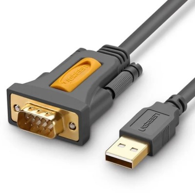 Кабель UGREEN CR104 USB to DB9 RS-232 Male Adapter Cable 1.5m (20211) Black Кабель UGREEN CR104 USB to DB9 RS-232 Male Adapter Cable 1.5m (20211) Black