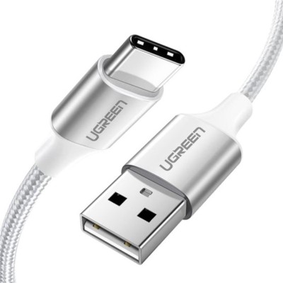 Кабель UGREEN US288 USB 2.0 To USB Type-C Cable Nickel Plating Aluminum Braid 3A 0.25m White (60129) Кабель UGREEN US288 USB 2.0 To USB Type-C Cable Nickel Plating Aluminum Braid 3A 0.25m White (60129)