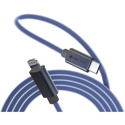 Кабель UMETRAVEL C6L Type-C-Lightning 1m silicone блакитний Кабель UMETRAVEL C6L Type-C-Lightning 1m silicone блакитний