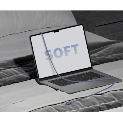 Кабель UMETRAVEL С6С Type-C/Type-С silicone блакитний Кабель UMETRAVEL С6С Type-C/Type-С silicone блакитний