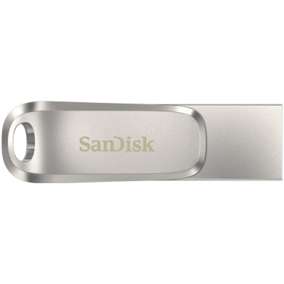 Накопичувач SanDisk 64GB USB 3.1 Type-A + Type-C Dual Drive Luxe Срібний (SDDDC4-064G-G46) Накопичувач SanDisk 64GB USB 3.1 Type-A + Type-C Dual Drive Luxe Срібний (SDDDC4-064G-G46)