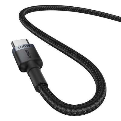 Комплект кабелів Baseus Cafule Charging Type-C To Type-C 100W 1m (2pcs) (P10318306003-00) Gray/red
