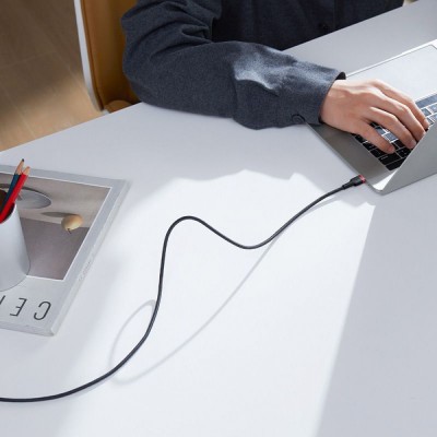 Комплект кабелів Baseus Cafule Charging Type-C To Type-C 100W 1m (2pcs) (P10318306003-00) Gray/red