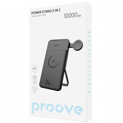 Портативна батарея Proove 10000mAh 20W Power Stand 2 in 1 (PBPS20030001) Black Портативна батарея Proove 10000mAh 20W Power Stand 2 in 1 (PBPS20030001) Black