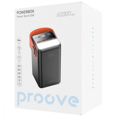 Портативна батарея Proove 60000mAh 65W Powerbox (PBPB65412201) Black