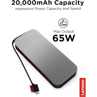Портативний зарядний пристрій Power Bank Lenovo 20000 mAh, Go USB-C Laptop (40ALLG2WWW) Thunder Black Портативний зарядний пристрій Power Bank Lenovo 20000 mAh, Go USB-C Laptop (40ALLG2WWW) Thunder Black