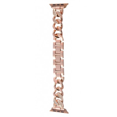Ремінець Apple Watch Metal Diamonds 38/40/41 mm rose gold