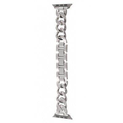 Ремінець Apple Watch Metal Diamonds 38/40/41 mm silver