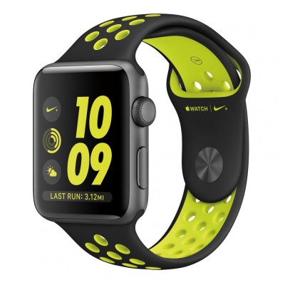 Ремінець Apple Watch Sport Nike+ 38/40/41/42 mm 10 series black/yellow