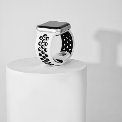 Ремінець Apple Watch Sport Nike+ 38/40/41/42 mm 10 series white/black