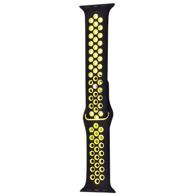 Ремінець Apple Watch Sport Nike+ 42/44/45/46/49 mm black/yellow