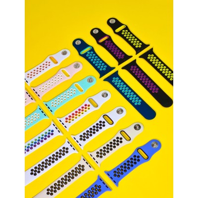 Ремінець Apple Watch Sport Nike+ 42/44/45/46/49 mm white/black