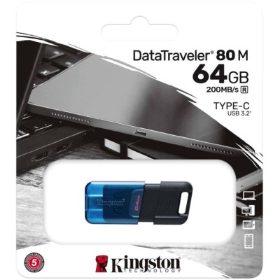 Флеш-пам'ять USB Kingston DT 80 M 64GB USB-C 3.2 Gen 1 (DT80M/64GB)