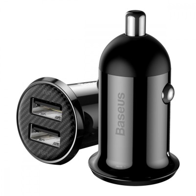 АЗП 2USB Baseus Grain Pro (4.8A) (CCALLP-01) Black АЗП 2USB Baseus Grain Pro (4.8A) (CCALLP-01) Black