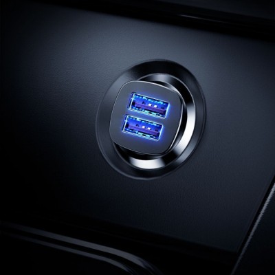 АЗП 2USB Baseus Square Metal QC 30W (CCALL-DS01) Black АЗП 2USB Baseus Square Metal QC 30W (CCALL-DS01) Black