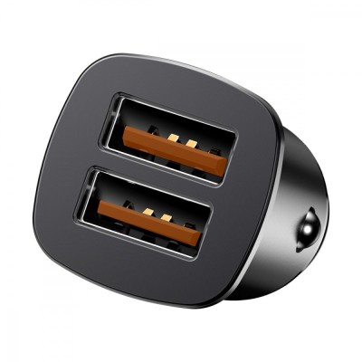 АЗП 2USB Baseus Square Metal QC 30W (CCALL-DS01) Black АЗП 2USB Baseus Square Metal QC 30W (CCALL-DS01) Black