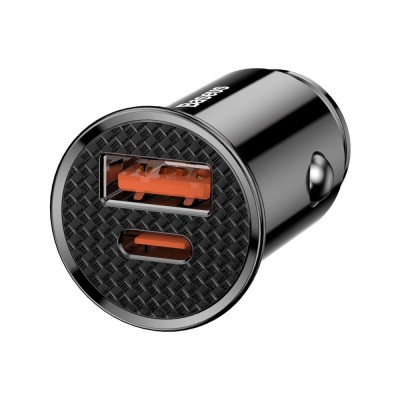 АЗП Baseus 1USB + Type-C Circular Plastic A PPS (5A) (CCALL-YS01) Black АЗП Baseus 1USB + Type-C Circular Plastic A PPS (5A) (CCALL-YS01) Black