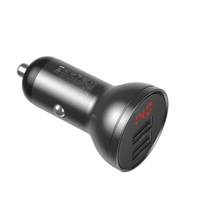 АЗП Baseus Digital Display 24W 2USB 4.8A CCBX-0S Silver