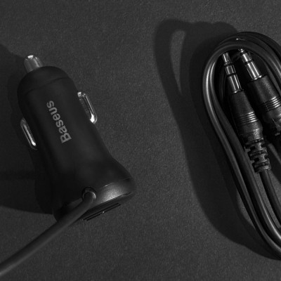 АЗП Baseus FM Launcher S-16 2USB (CCMT000201) black