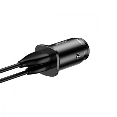 АЗП Baseus QC 4.0 Square Metal (30W / PD3.0) / 1USB+1Type-C (CCALL-AS01) Black АЗП Baseus QC 4.0 Square Metal (30W / PD3.0) / 1USB+1Type-C (CCALL-AS01) Black