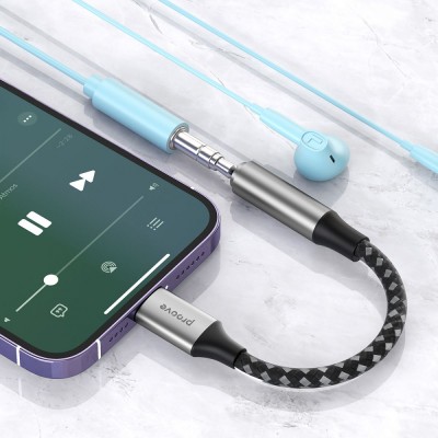Перехідник AUX Proove SoundMesh Lightning to 3.5mm (ACSM00005101) Gray Перехідник AUX Proove SoundMesh Lightning to 3.5mm (ACSM00005101) Gray