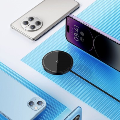 Бездротовий зарядний пристрій Baseus Simple Mini3 Magnetic Wireless Charger 15W (CCJJ040205) Purple Бездротовий зарядний пристрій Baseus Simple Mini3 Magnetic Wireless Charger 15W (CCJJ040205) Purple