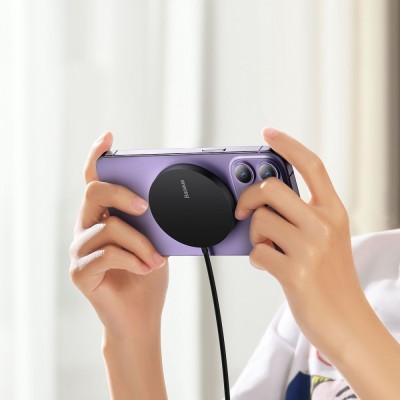 Бездротовий зарядний пристрій Baseus Simple Mini3 Magnetic Wireless Charger 15W (CCJJ040205) Purple Бездротовий зарядний пристрій Baseus Simple Mini3 Magnetic Wireless Charger 15W (CCJJ040205) Purple