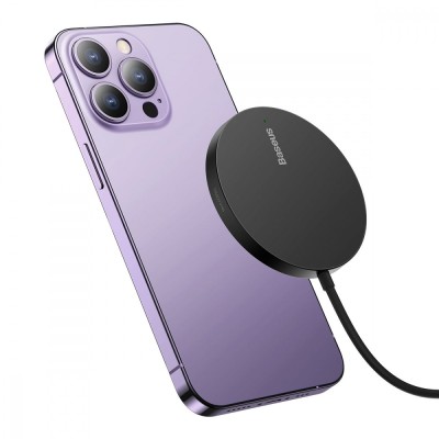 Бездротовий зарядний пристрій Baseus Simple Mini3 Magnetic Wireless Charger 15W (CCJJ040205) Purple Бездротовий зарядний пристрій Baseus Simple Mini3 Magnetic Wireless Charger 15W (CCJJ040205) Purple