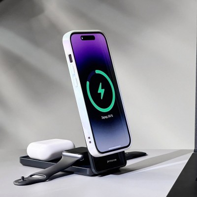 Бездротовий зарядний пристрій Proove Metal Edge 3 in 1 (WSME15010003) Black Бездротовий зарядний пристрій Proove Metal Edge 3 in 1 (WSME15010003) Black
