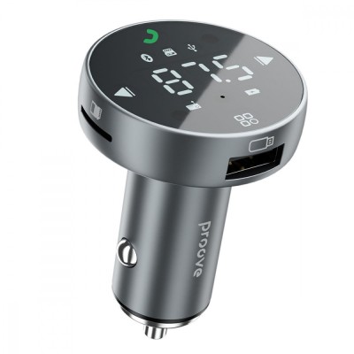 FM-трансмітер Proove Sound Sync 30W (PD+QC3.0) Type-C+USB (FMSS30110003) Grey