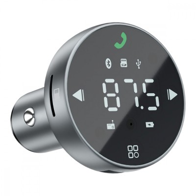 FM-трансмітер Proove Sound Sync 30W (PD+QC3.0) Type-C+USB (FMSS30110003) Grey