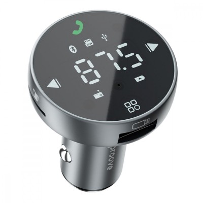 FM-трансмітер Proove Sound Sync 30W (PD+QC3.0) Type-C+USB (FMSS30110003) Grey