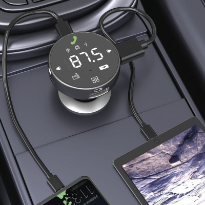 FM-трансмітер Proove Sound Sync 30W (PD+QC3.0) Type-C+USB (FMSS30110003) Grey