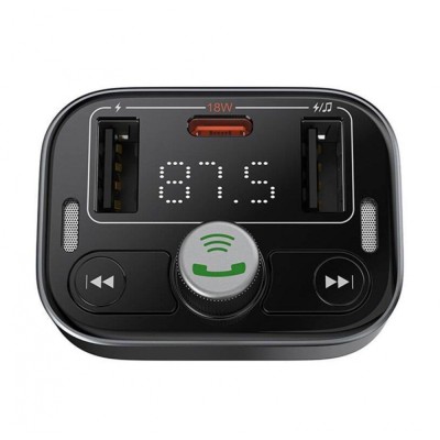 Автомобільне ЗУ Baseus FM Launcher S-09 Pro (C10762200113-00) Black