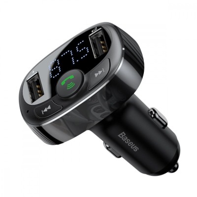 Автомобільне ЗУ Baseus FM Launcher S-09 Standart Edition 2.4A 2USB CCMT000001 Black Автомобільне ЗУ Baseus FM Launcher S-09 Standart Edition 2.4A 2USB CCMT000001 Black