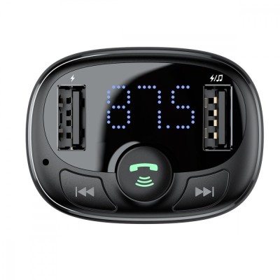 Автомобільне ЗУ Baseus FM Launcher S-09 Standart Edition 2.4A 2USB CCMT000001 Black Автомобільне ЗУ Baseus FM Launcher S-09 Standart Edition 2.4A 2USB CCMT000001 Black