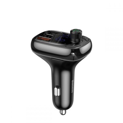Автомобільне ЗУ Baseus FM Launcher S-13 2USB + Type-C CCMT000101 Black Автомобільне ЗУ Baseus FM Launcher S-13 2USB + Type-C CCMT000101 Black