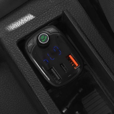 Автомобільне ЗУ Baseus FM Launcher S-13 2USB + Type-C CCMT000101 Black Автомобільне ЗУ Baseus FM Launcher S-13 2USB + Type-C CCMT000101 Black