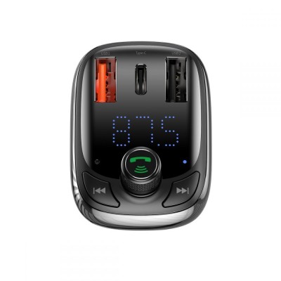 Автомобільне ЗУ Baseus FM Launcher S-13 2USB + Type-C CCMT000101 Black Автомобільне ЗУ Baseus FM Launcher S-13 2USB + Type-C CCMT000101 Black