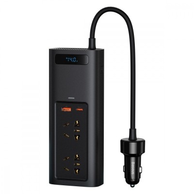 Автомобільний інвертор Baseus In-Car Inverter 150W 220V CN EU Black (CRNBQ-A01) Автомобільний інвертор Baseus In-Car Inverter 150W 220V CN EU Black (CRNBQ-A01)