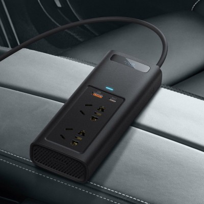 Автомобільний інвертор Baseus In-Car Inverter 150W 220V CN EU Black (CRNBQ-A01) Автомобільний інвертор Baseus In-Car Inverter 150W 220V CN EU Black (CRNBQ-A01)