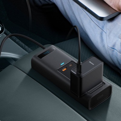 Автомобільний інвертор Baseus In-Car Inverter 150W 220V CN EU Black (CRNBQ-A01) Автомобільний інвертор Baseus In-Car Inverter 150W 220V CN EU Black (CRNBQ-A01)