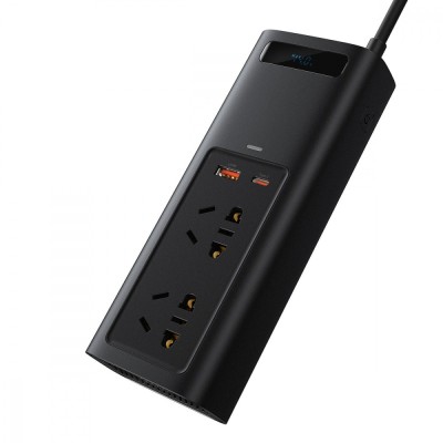 Автомобільний інвертор Baseus In-Car Inverter 150W 220V CN EU Black (CRNBQ-A01) Автомобільний інвертор Baseus In-Car Inverter 150W 220V CN EU Black (CRNBQ-A01)