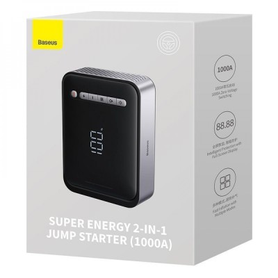 Автомобільний пускозарядний пристрій Baseus Super Energy 2-in-1 Car Jump Starter 8000 mAh (CGCN000001) Black Автомобільний пускозарядний пристрій Baseus Super Energy 2-in-1 Car Jump Starter 8000 mAh (CGCN000001) Black