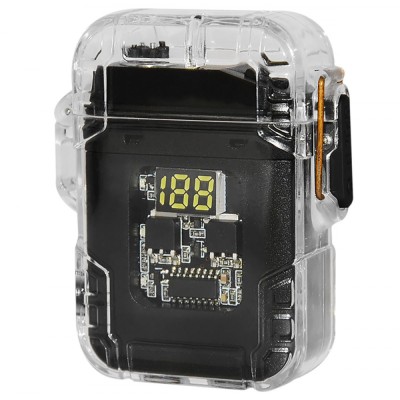 Акумуляторний LED ліхтарик D56-1 з запальничкою black