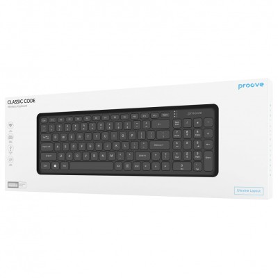 Бездротова клавіатура Proove Classic Code (Ukraine Layout) white